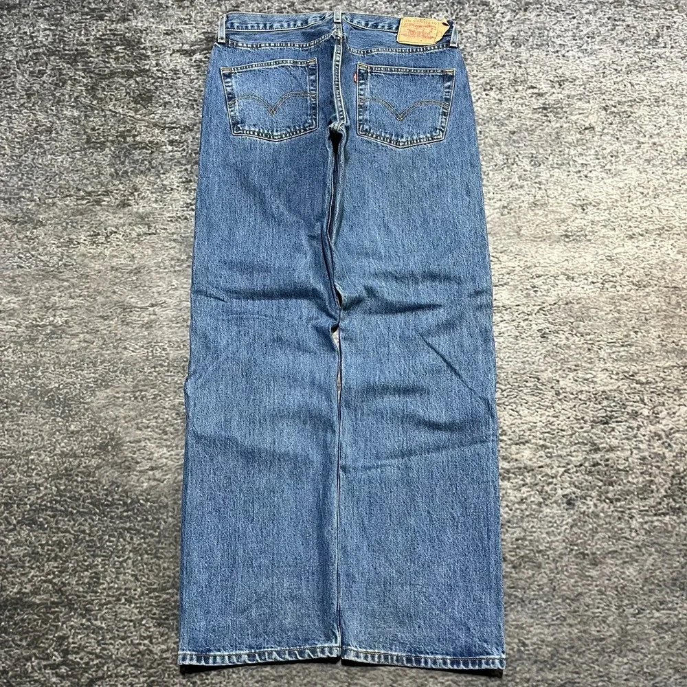 Vintage 90s Levi's 501 Jeans‎ Button Fly Mens 36x33 Blue Denim